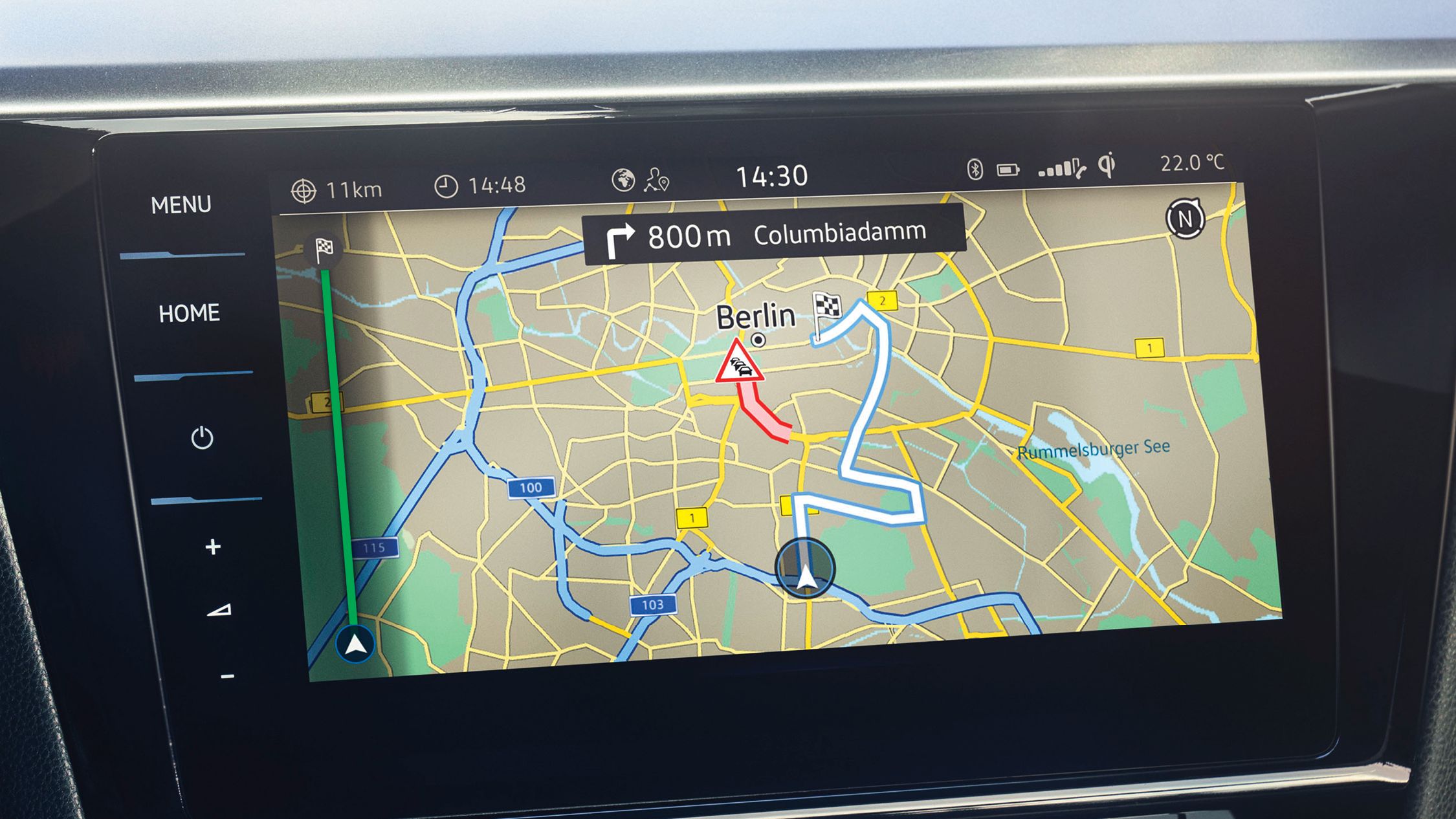 Ansicht des Navigationssystem vom digitalen Cockpit Pro 