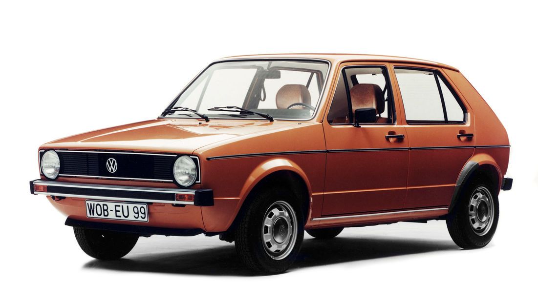 Oranger VW Golf / Caddy Oldtimer in Orange