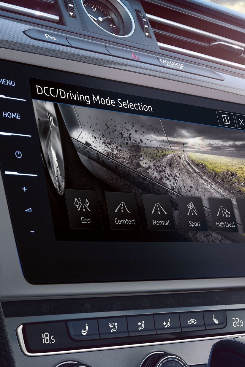 DCC Driving Mode Selection im Infotainmentsystems eines Passat