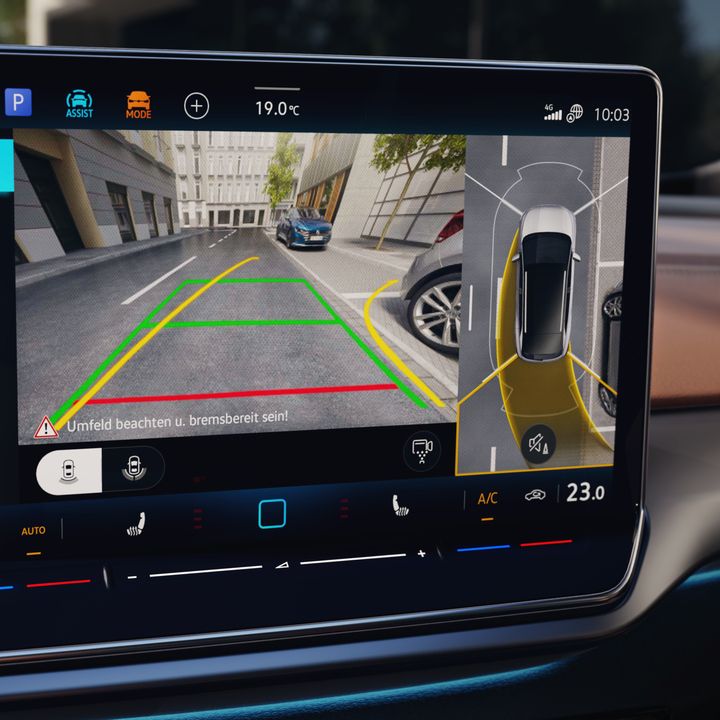 Assistenzsystem Area View am Display eines VW ID.4
