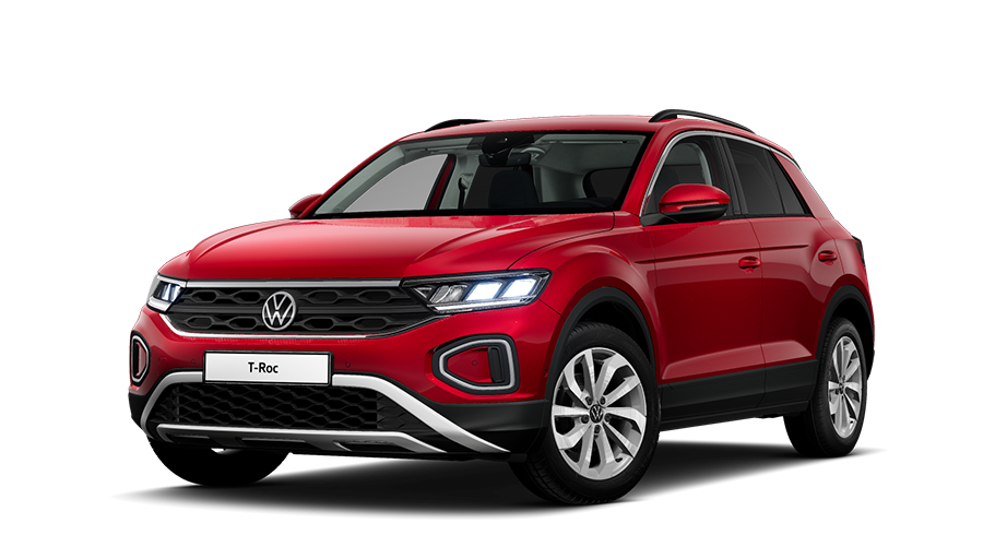 Schräge Frontansicht des VW T-Roc Friends