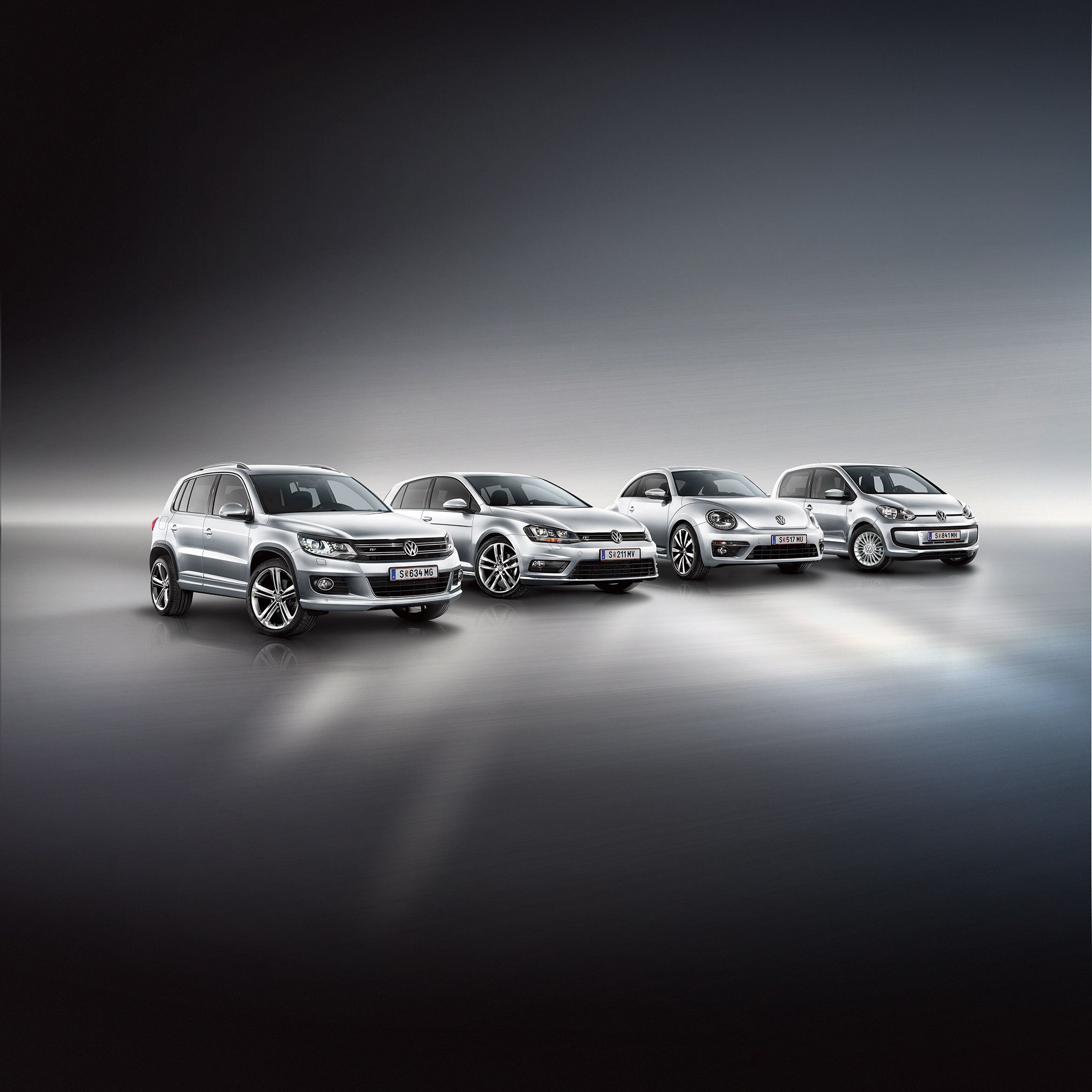 Model range vom up!, Tiguan, Golf und Beetle