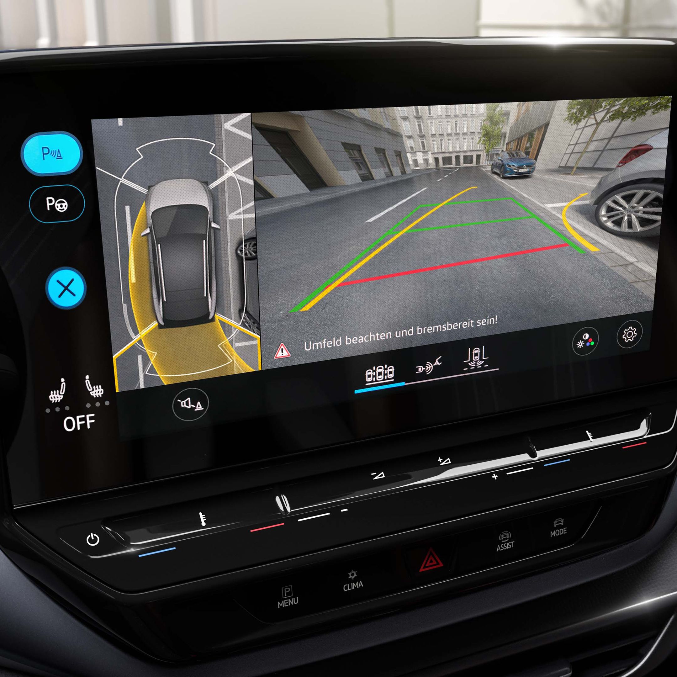 Assistenzsystem Area View am Display eines VW ID.4