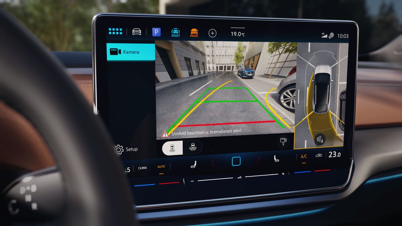 Assistenzsystem Area View am Display eines VW ID.4