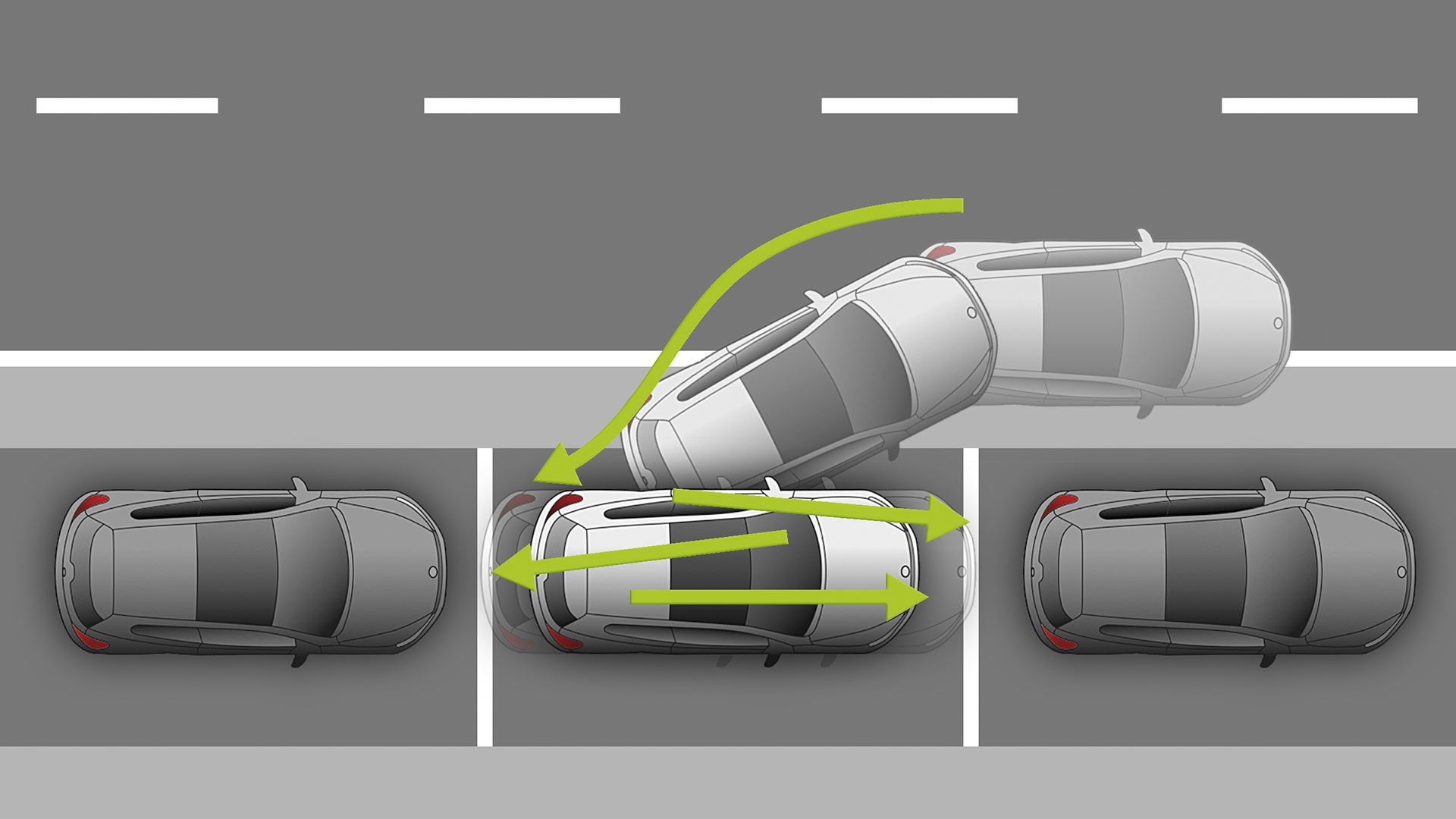 Abbildung des Park Assistenten beim VW Scirocco