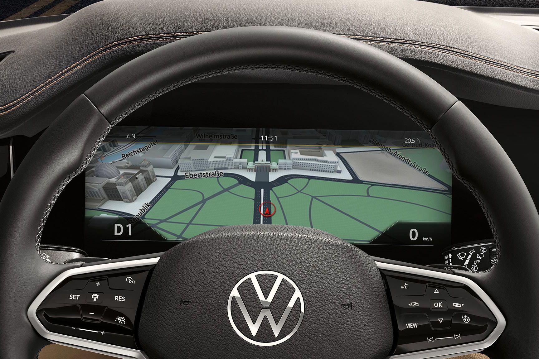 VW Touareg Digital Cockpit Navigation