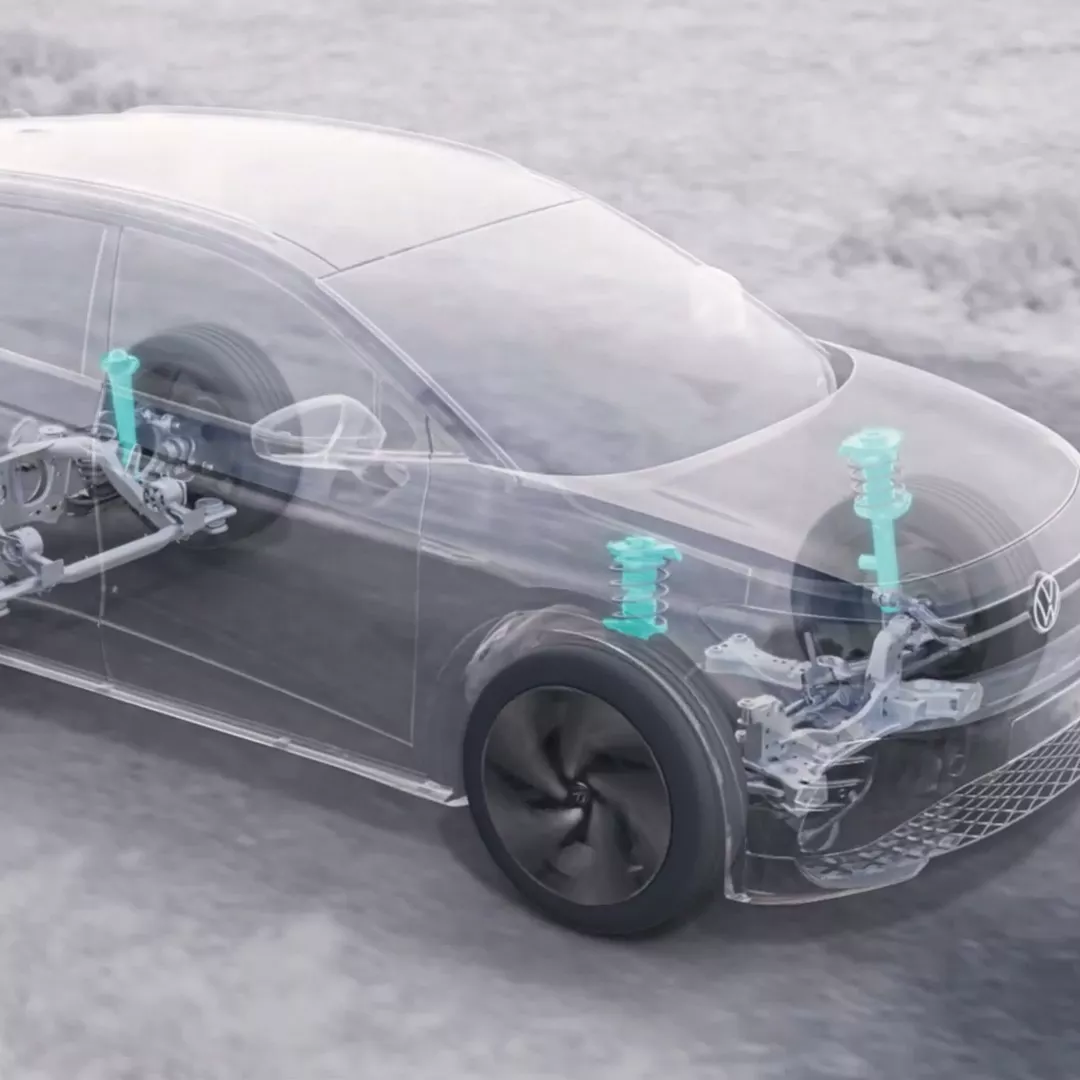 Grafische Darstellung der adaptiven Fahrwerksregelung DCC