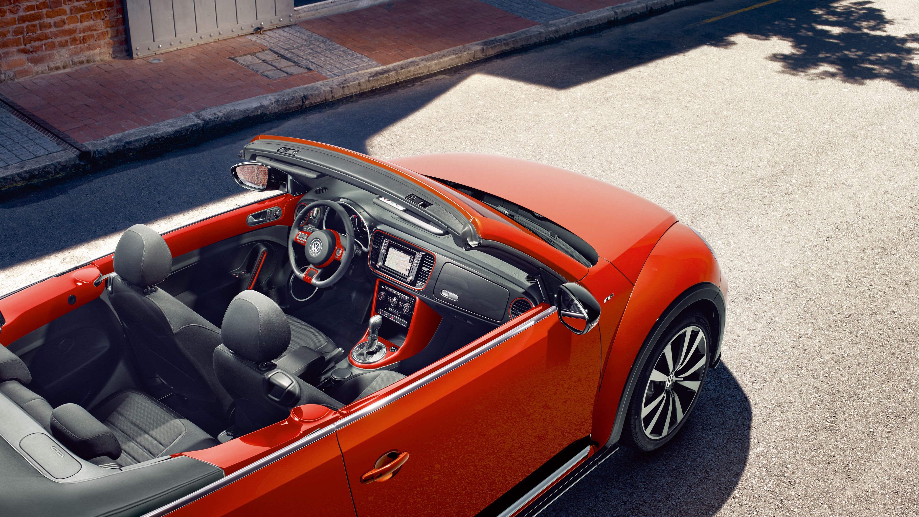 vw beetle cabriolet oben innen interieur